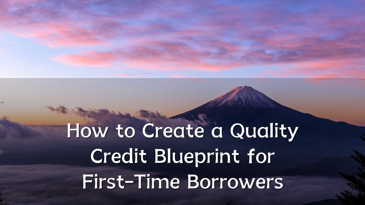 How to Create a Quality Credit Blueprint for First-Time Borrowers
