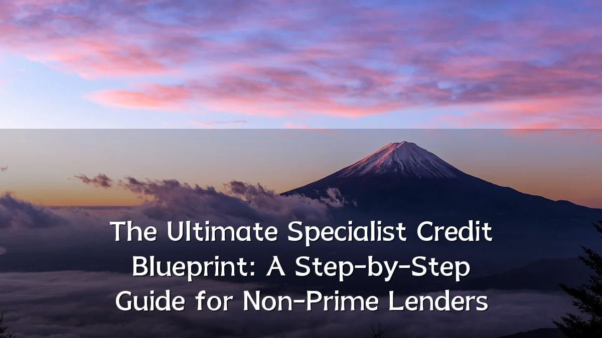 The Ultimate Specialist Credit Blueprint: A Step-by-Step Guide for Non-Prime Lenders